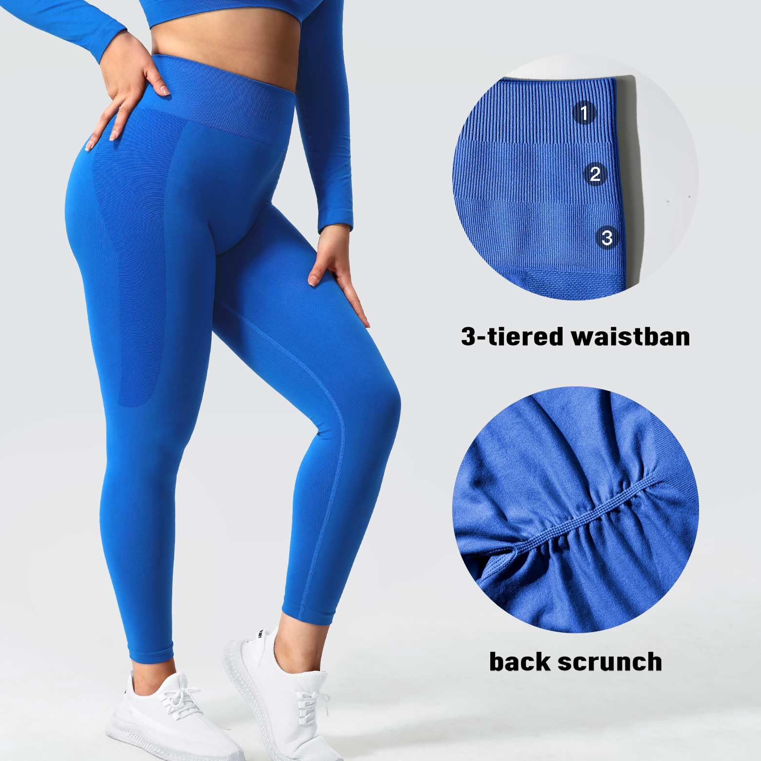 YEOREO Women's Seamless Scrunch Butt Lifting Leggings - High Waisted Gym Yoga Workout Athletic Pants for Running, Fitness & Everyday Wear