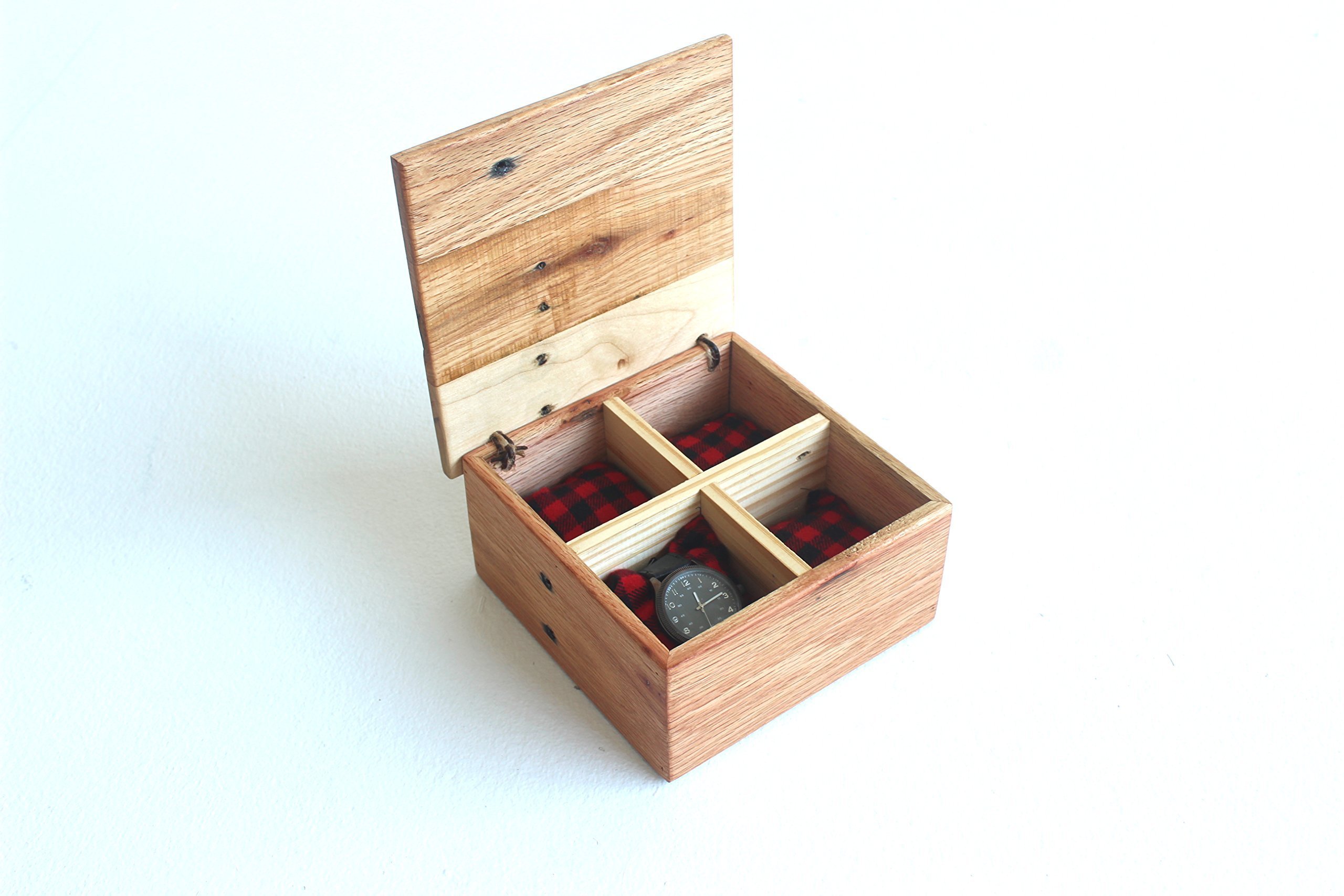 Premium Wooden Watch Box for Men - Luxury Watch Storage Organizer with Glass Top, Perfect Gift for Watch Collectors, Father's Day, Graduation | Rustic Chic Design for Dresser & Nightstand Display