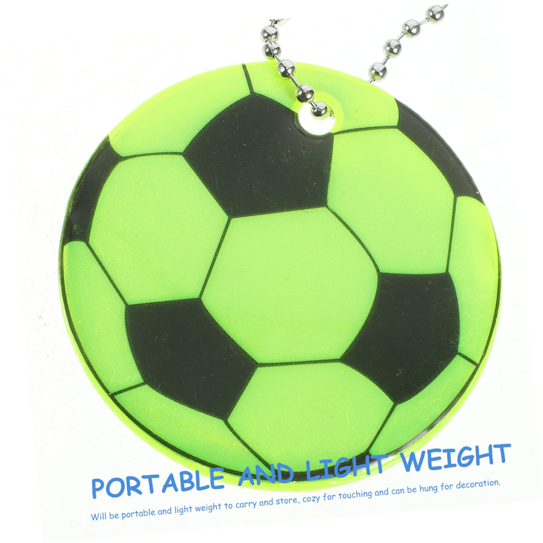 Yardwe 24pcs Reflective Soccer Keychain Set - Adorable Mini Sports Keychains for Night Safety, Perfect for Backpacks, Gym Bags & Keys - Great Gift for Soccer Players & Fans