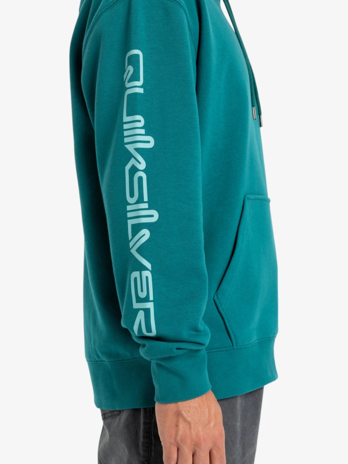 Quiksilver Men's Omni Logo Hoodie - Green Pullover for Outdoor Activities & Casual Wear