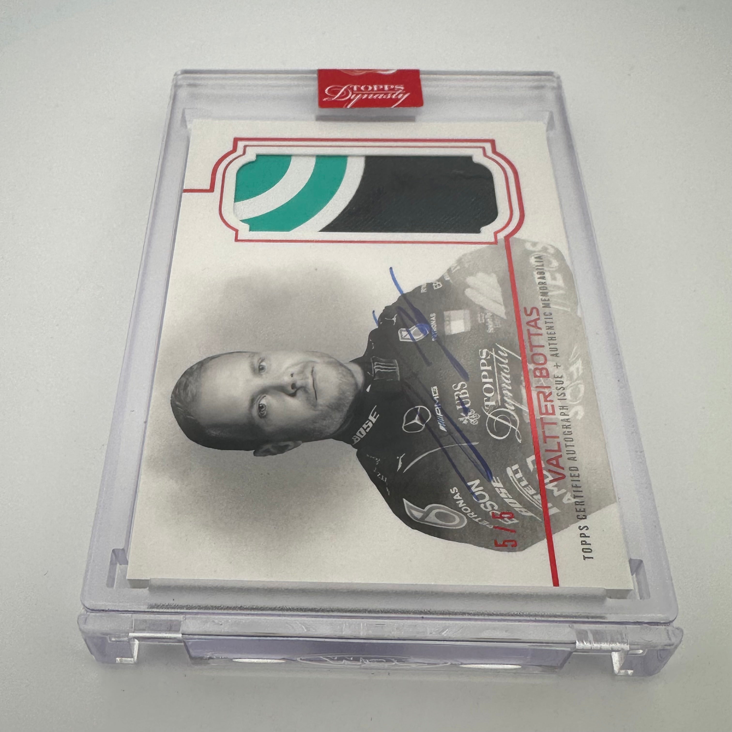 2020 Dynasty Valtteri Bottas #DAP VB Autograph Patch Card - Limited Edition 5/5 Red - Perfect for F1 Memorabilia Collectors & Racing Fans Display