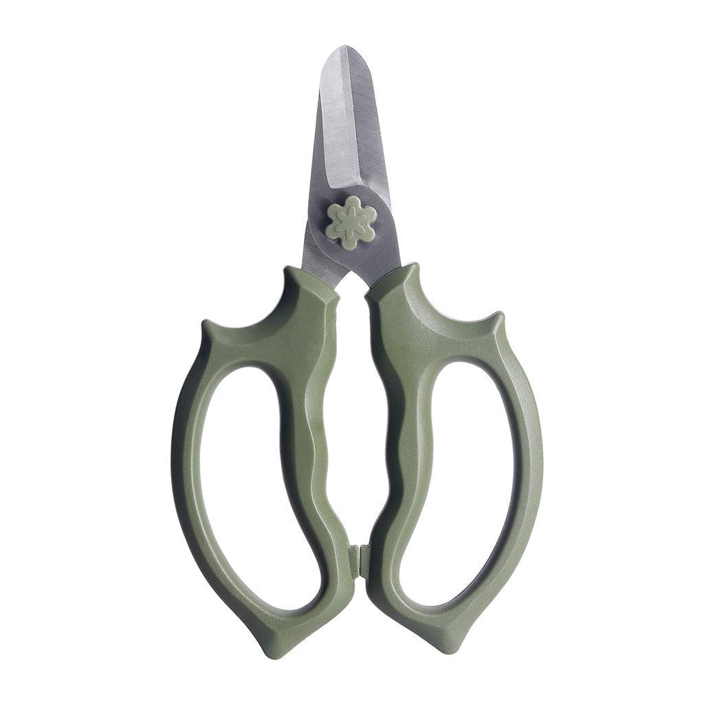 **Stainless Steel Garden Pruning Shears - Wide-Head Bypass Pruner for Flowers, Branches & Plants | Florist & Gardening Tools | Durable & Sharp Pink Scissors for Home & Outdoor Use**