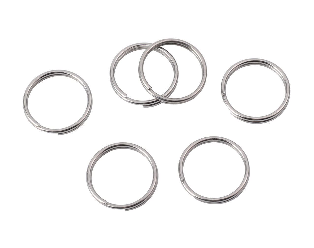 Stainless Steel 1/2 Inch Split Key Rings - 60 Pack Small Keychain Rings for Car Keys, Dog Tags, Crafts | Durable Metal Key Rings for Men & Women | Perfect for Key Organization, DIY Projects & Gift Accessories