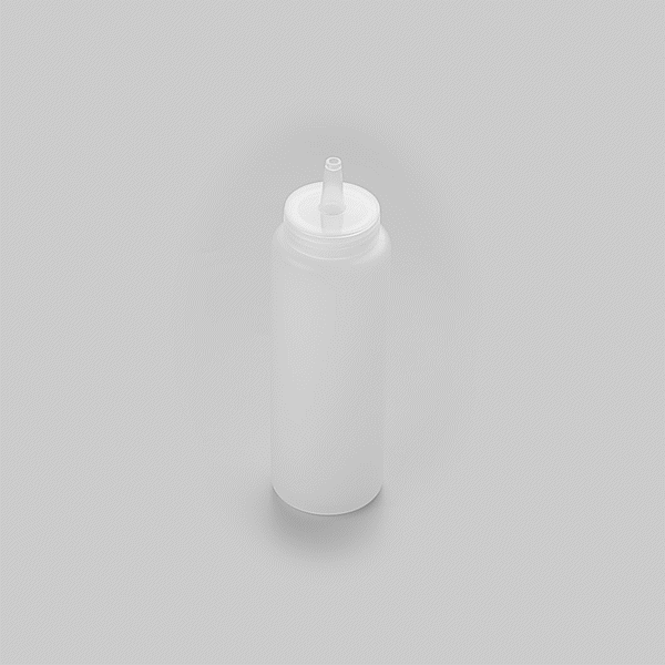 8 oz Clear Plastic Squeeze Bottle with Precision Tip - 2