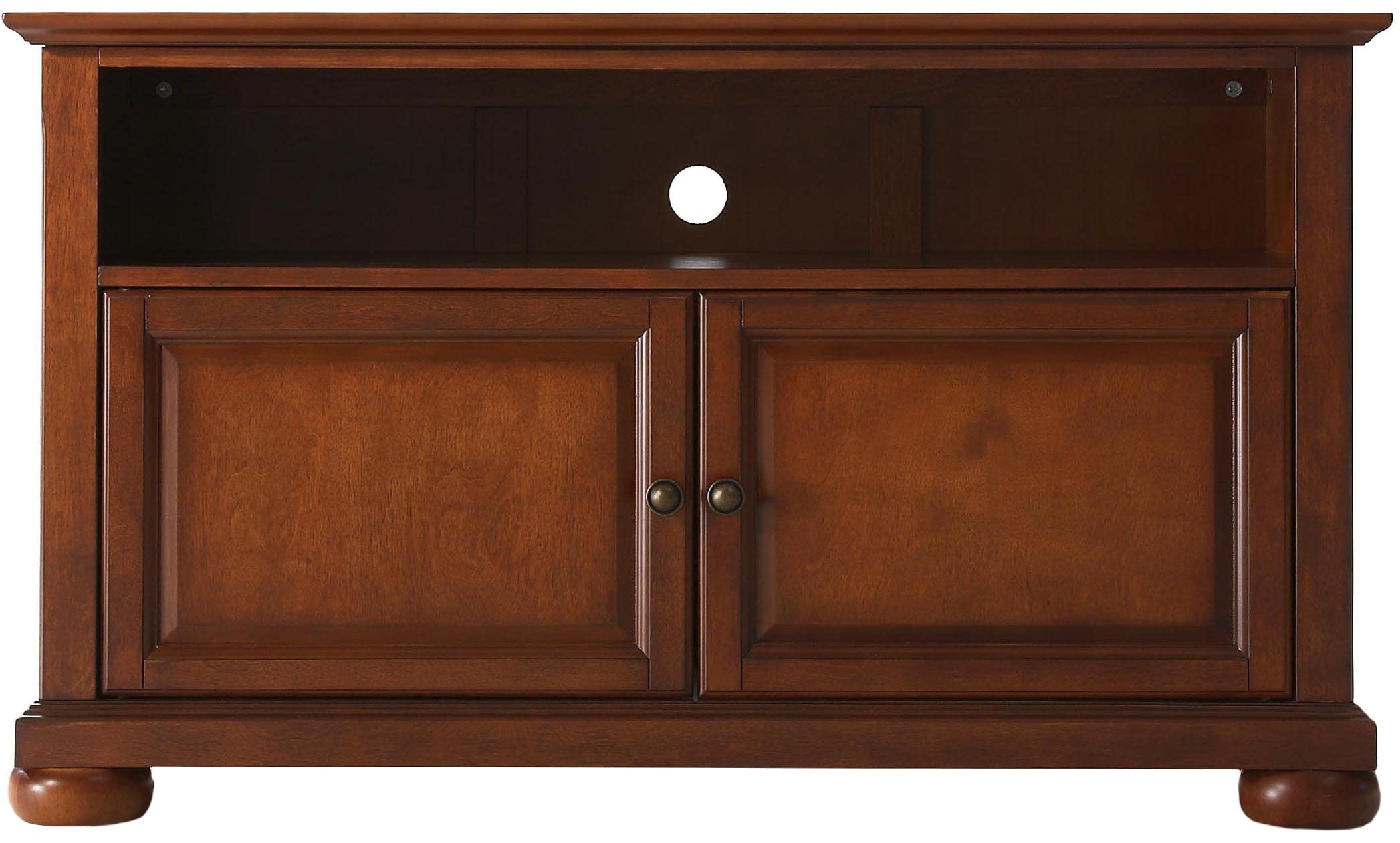Crosley Furniture Alexandria 42-inch TV Stand with Storage - Classic Cherry Wood Entertainment Center for Living Room, Bedroom & Home Theater