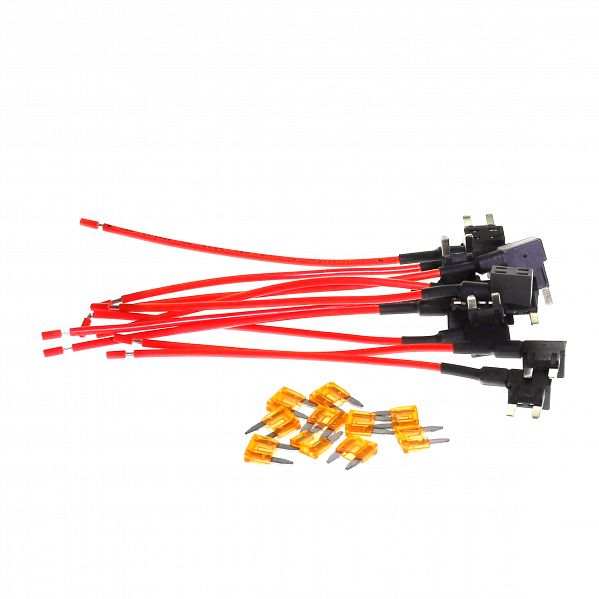 Aerpro APFTAP2B 10 Pack Mini Blade Fuse Tap Add-On - Perfect for Car Audio, LED Lights & Accessories Installation | Automotive Electrical Circuit Protection