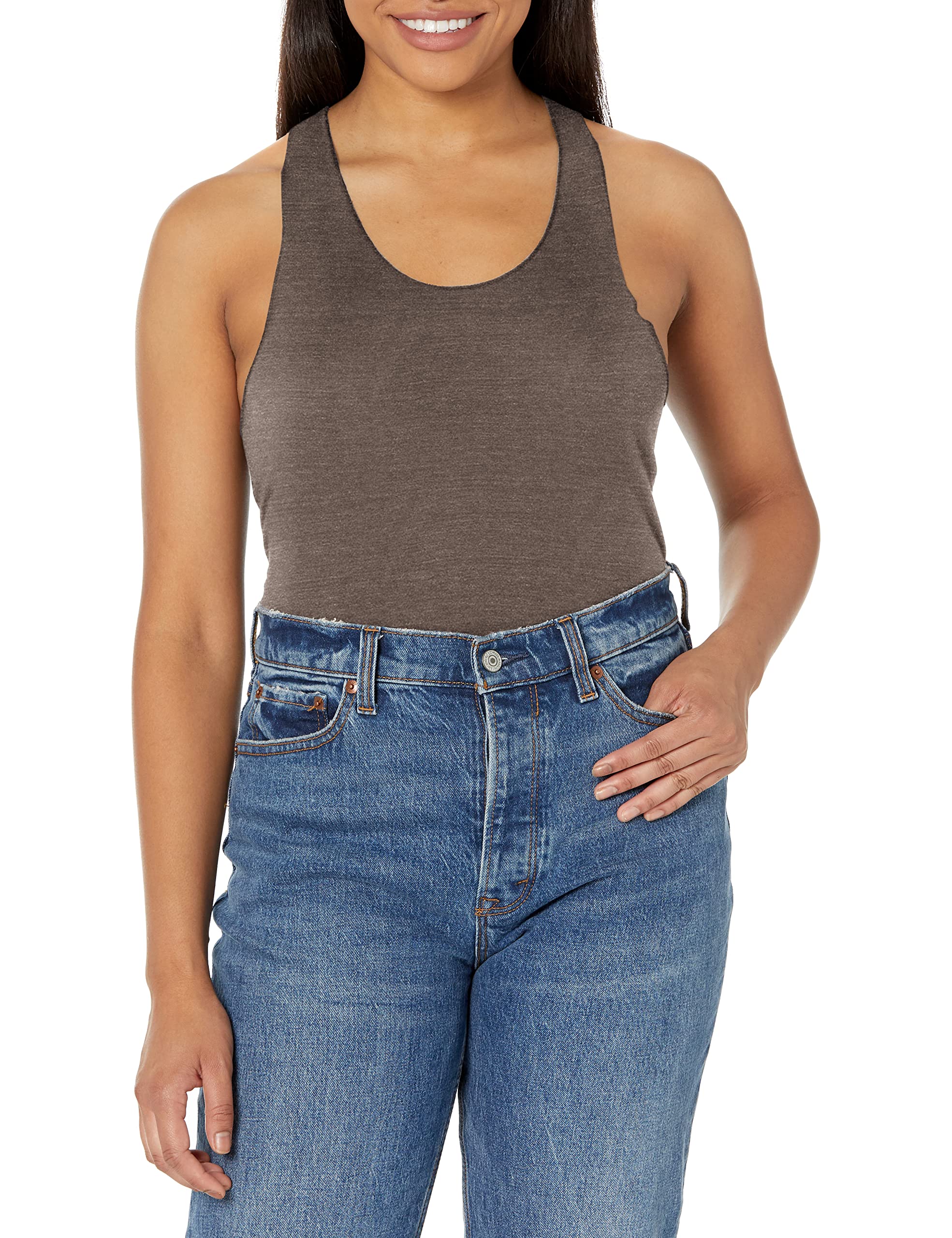 American Apparel Women's Tri-Blend Sleeveless Racerback Tank Top - Soft Breathable Workout Shirt for Yoga, Gym & Summer Casual Wear