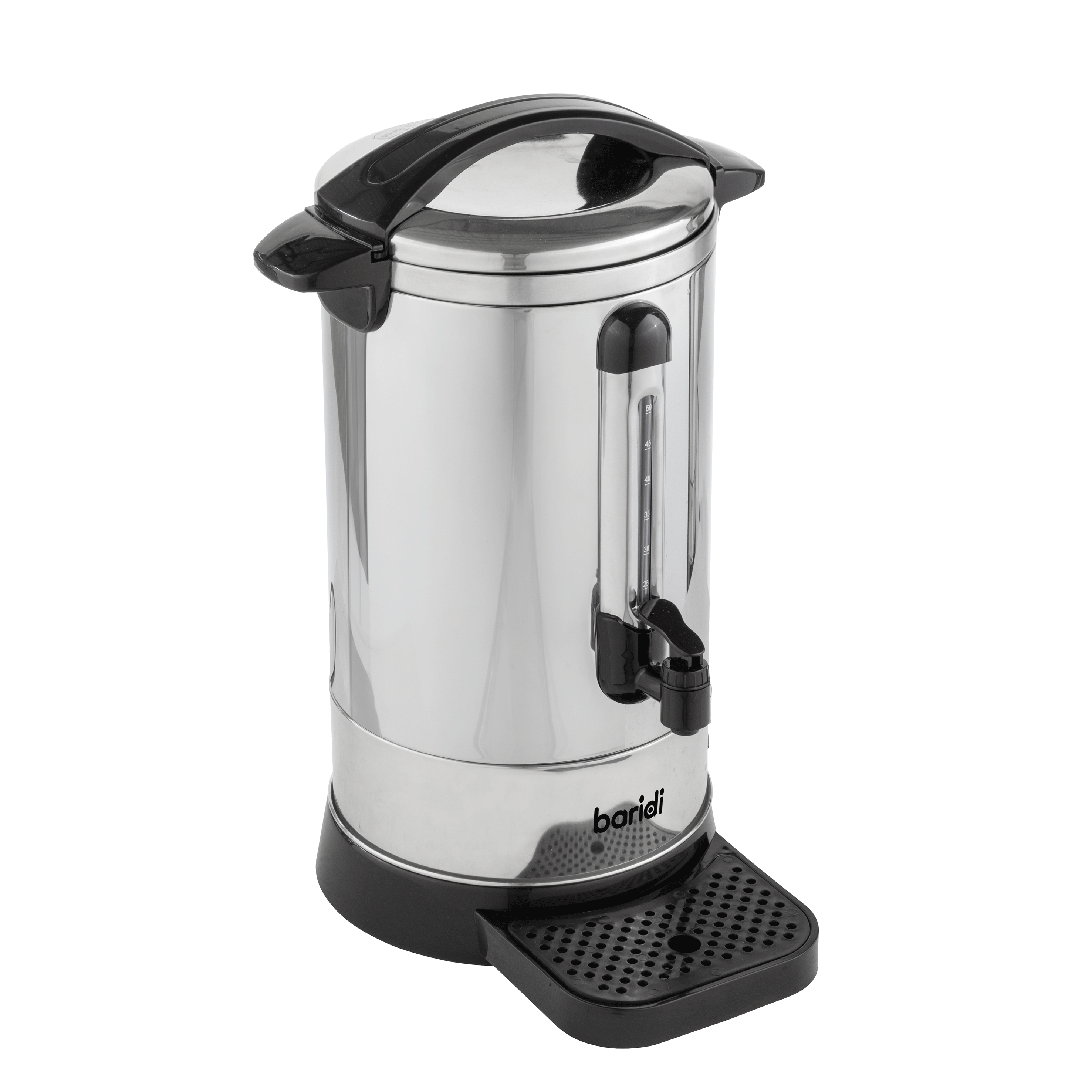 Baridi 10L Stainless Steel Hot Water Boiler & Tea Urn with Drip Tray - Keep Warm Function for Coffee, Tea & Catering - Perfect for Restaurants, Cafes & Events