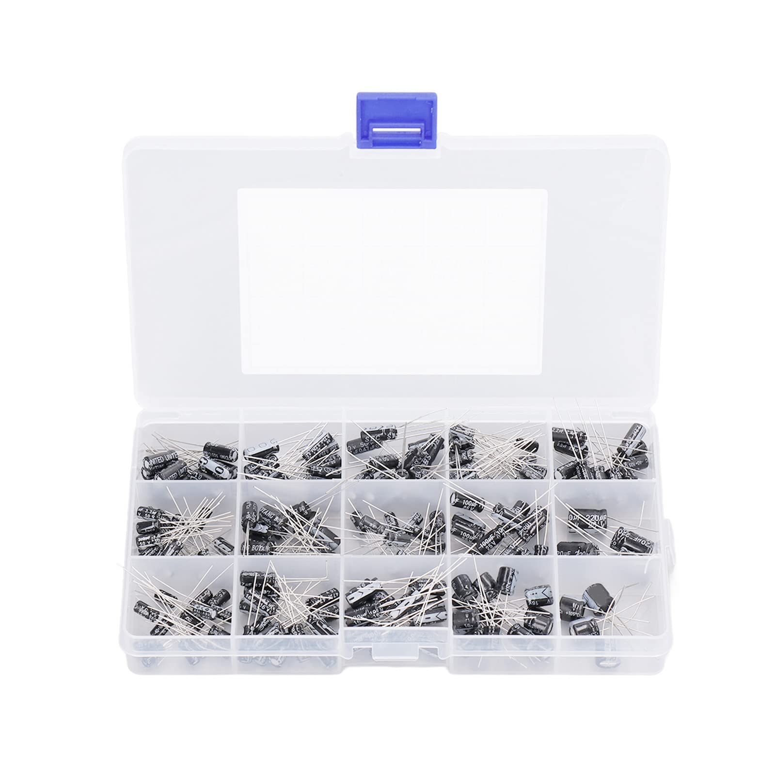 High-Quality 215Pcs Electrolytic Capacitor Kit (0.1uF-330uF, ±20% Tolerance) - Stable 15 Value Assortment for TV, Radio & Electronics Repair | DIY Projects, Circuit Board Replacement, Home Appliance Maintenance