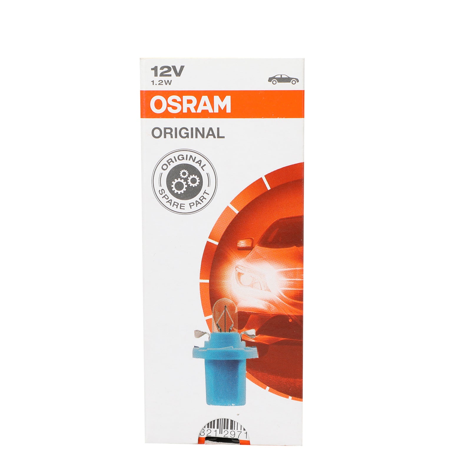 10x OSRAM 2721MFX 12V 1.2W BX8.5d Car Instrument Cluster Bulbs - Replacement Dashboard Lights for BMW, Mercedes, VW - Perfect for Night Driving & Dashboard Illumination
