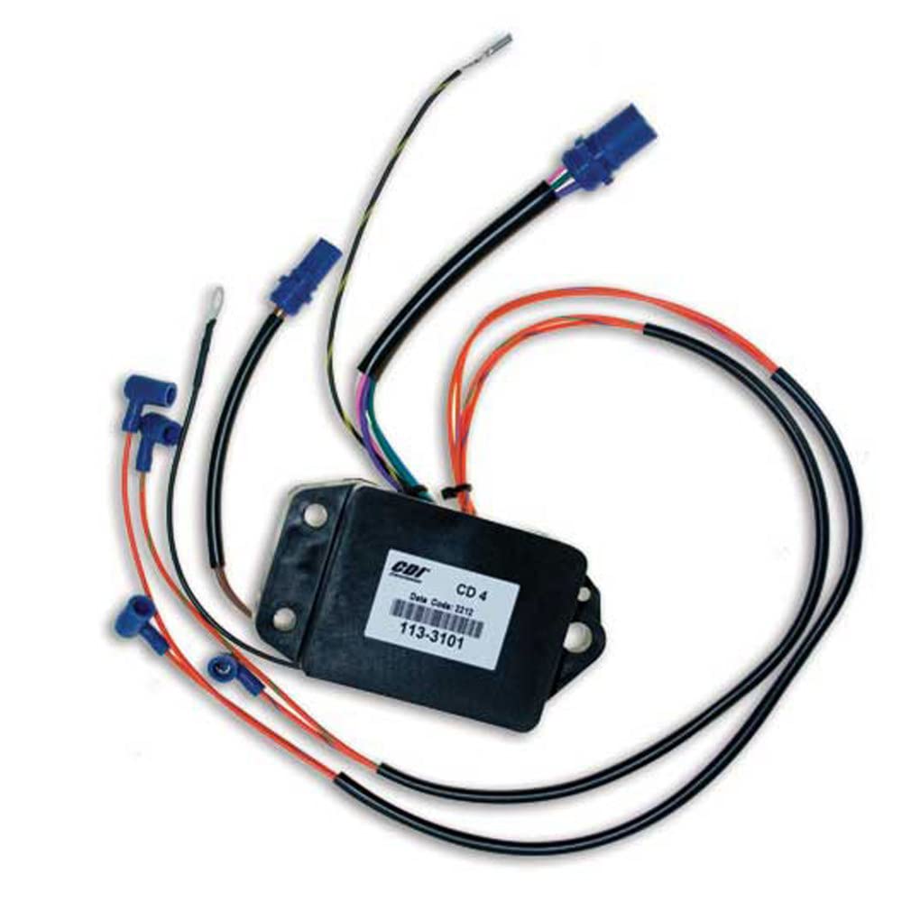 CDI Electronics 113-3101 Johnson/Evinrude Power Pack - Compatible with 4/8 Cylinder Outboard Motors (1986-1988 Models) - Perfect for Marine Engine Repair & Boat Maintenance