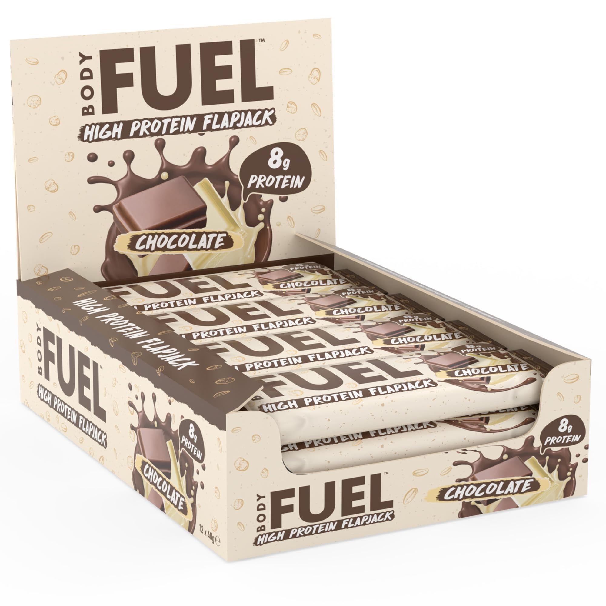 Applied Nutrition Bodyfuel Flapjack Protein Bar - 12 Pack (40g Each) | High Protein Snack for Gym, Workout & Energy Boost