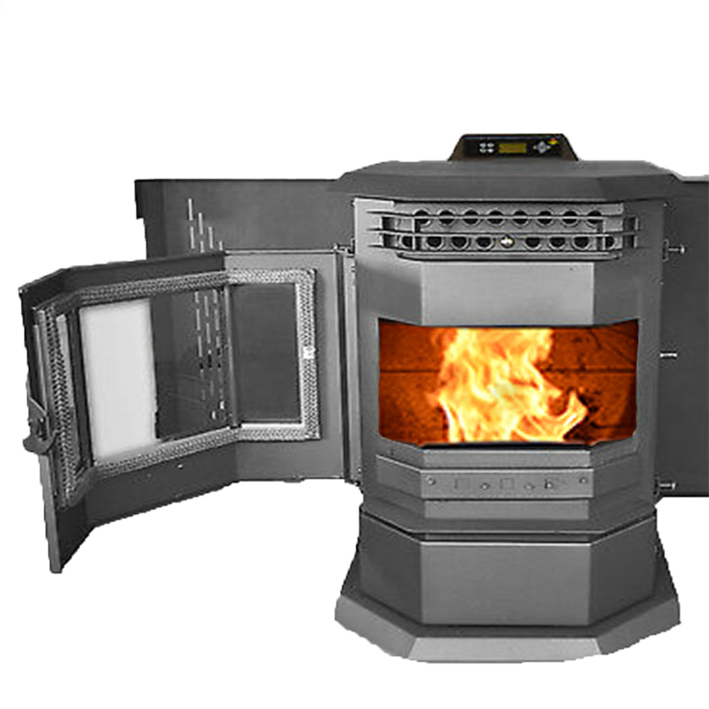 ComfortBilt HP22 SS Pellet Stove - Black Stainless Steel Heating Stove for Home, Cabin & RV | Efficient Wood Pellet Burner for Winter Warmth & Cozy Ambiance