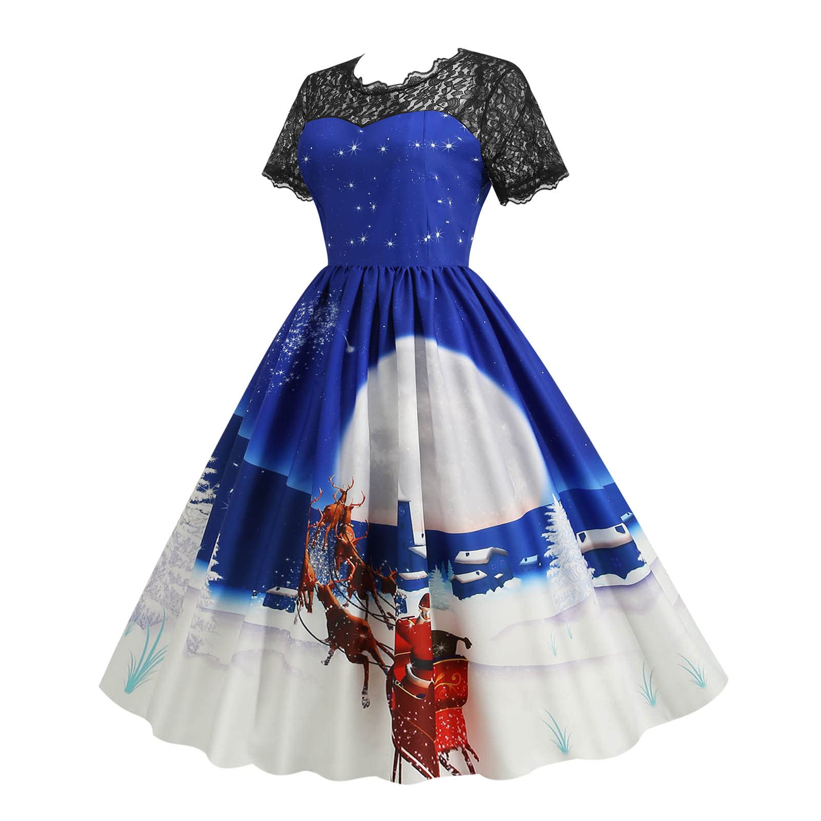 Princess Dress for Girls Lace Sleeve A-Line Prom Dress for Parties