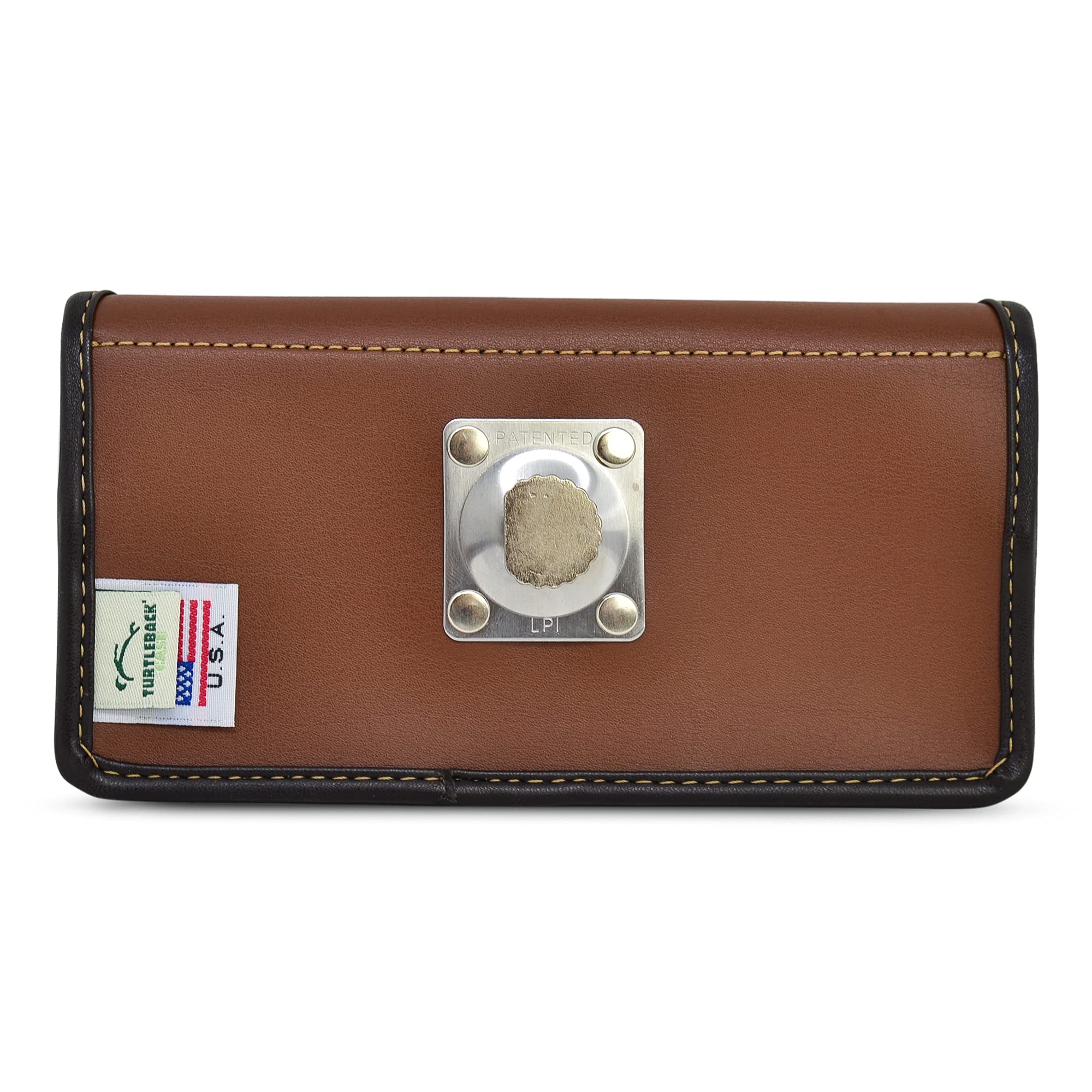 Premium Turtleback Brown Leather Belt Case for iPhone 14 Pro/14/13 Pro/13/12 Pro/12 - Heavy Duty Rotating Belt Clip Holster - Perfect for Construction, Outdoor Work & Active Lifestyles