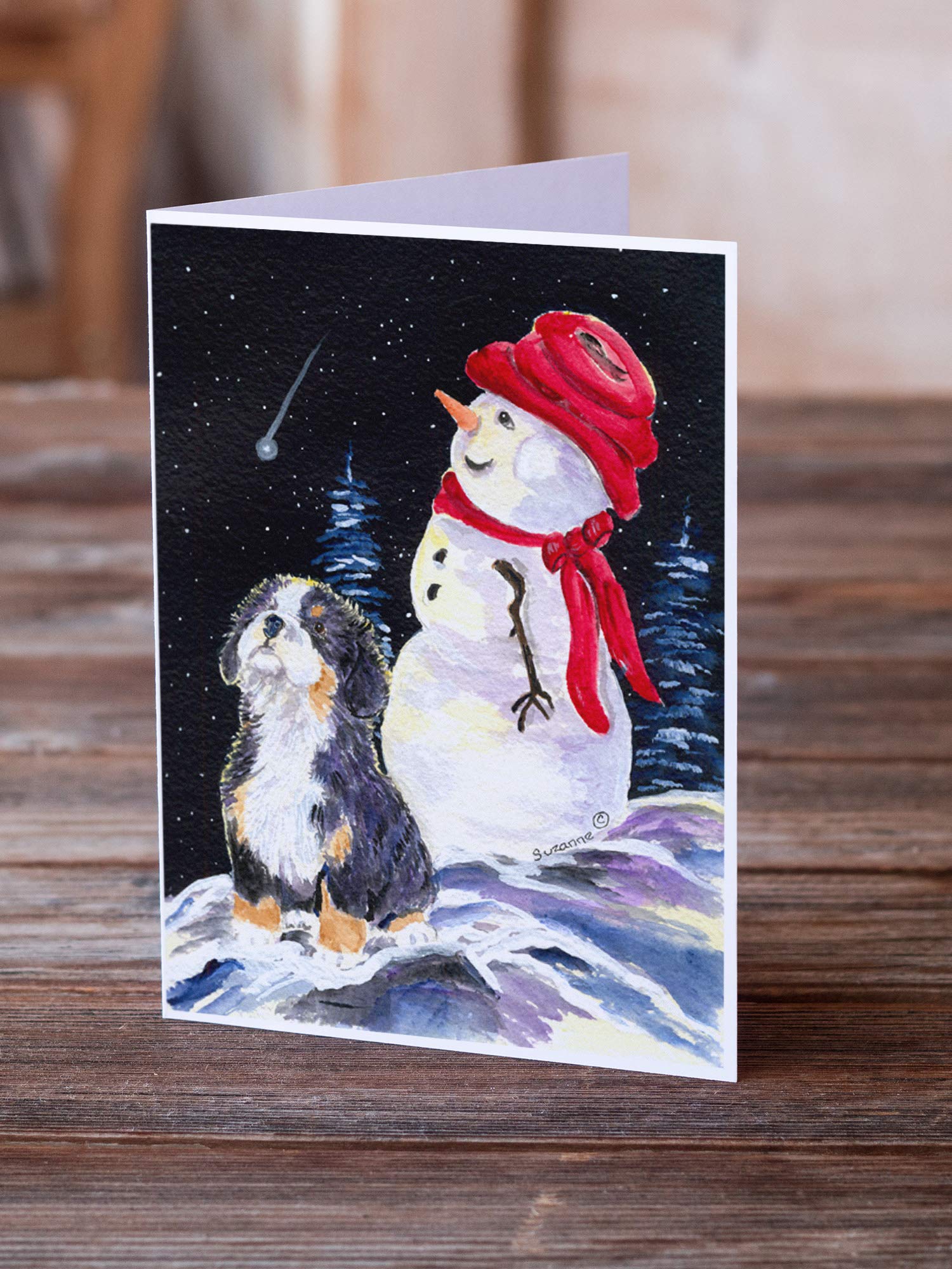 Bernese Mountain Dog Blank Greeting Cards - Pack of 8 A7 Size (5x7) Note Cards with Envelopes | Whimsical Dog Lover Stationery | Perfect for Birthdays, Thank You Notes & Pet Appreciation Gifts