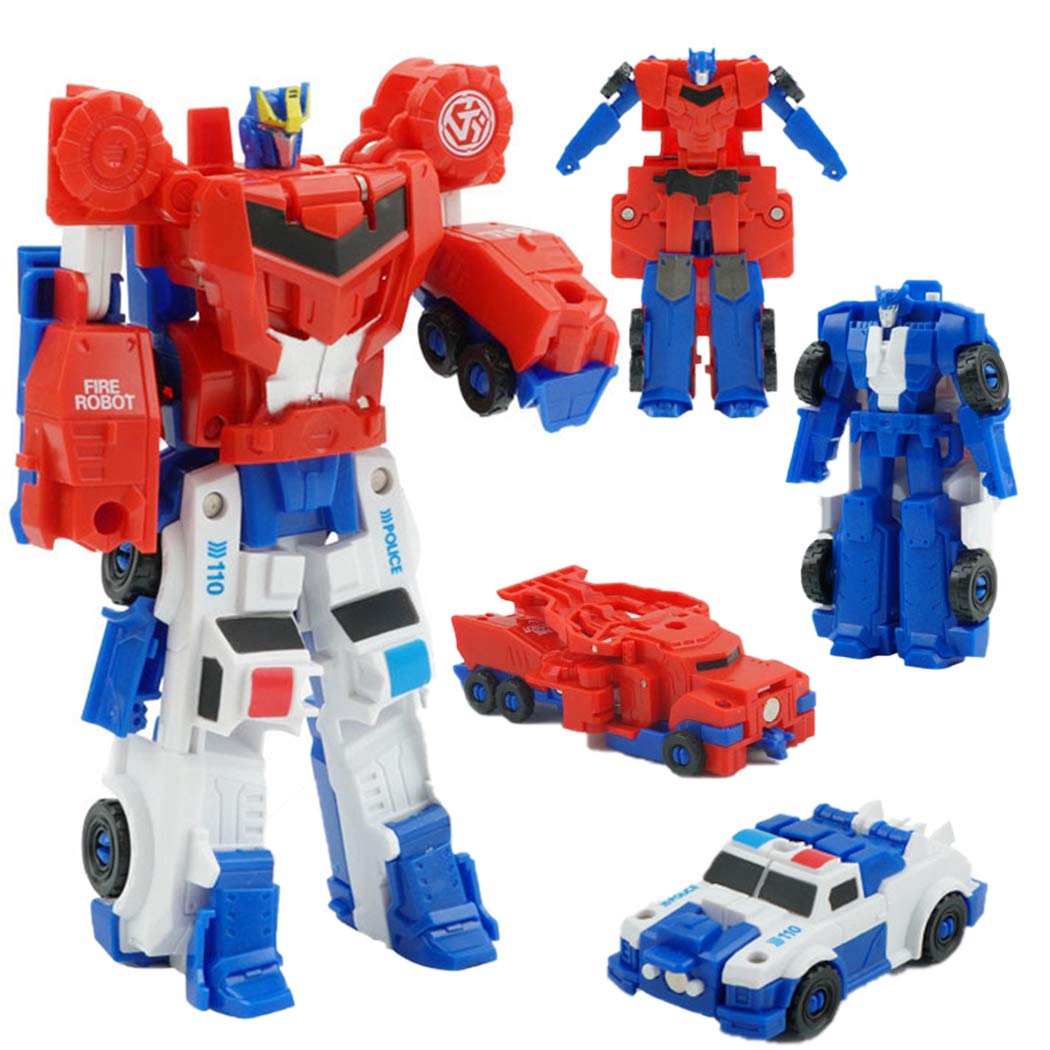 Anjetan Transforming Robot Car Toy Set - Creative Convertible Action Figure & Vehicle Playset for Kids - STEM Learning & Imaginative Play - Perfect for Birthday Gifts & Interactive Playtime