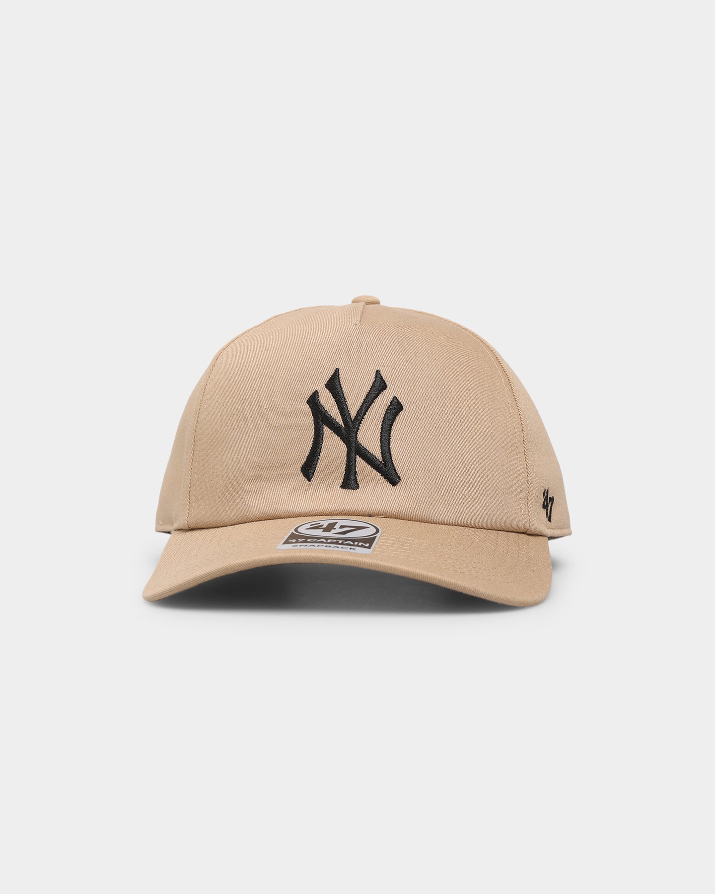 New York Yankees 47 Brand Nantasket Captain DTR Snapback Hat - Khaki Color Adjustable Baseball Cap for Men & Women - Perfect for Sports Fans, Casual Wear & Street Fashion