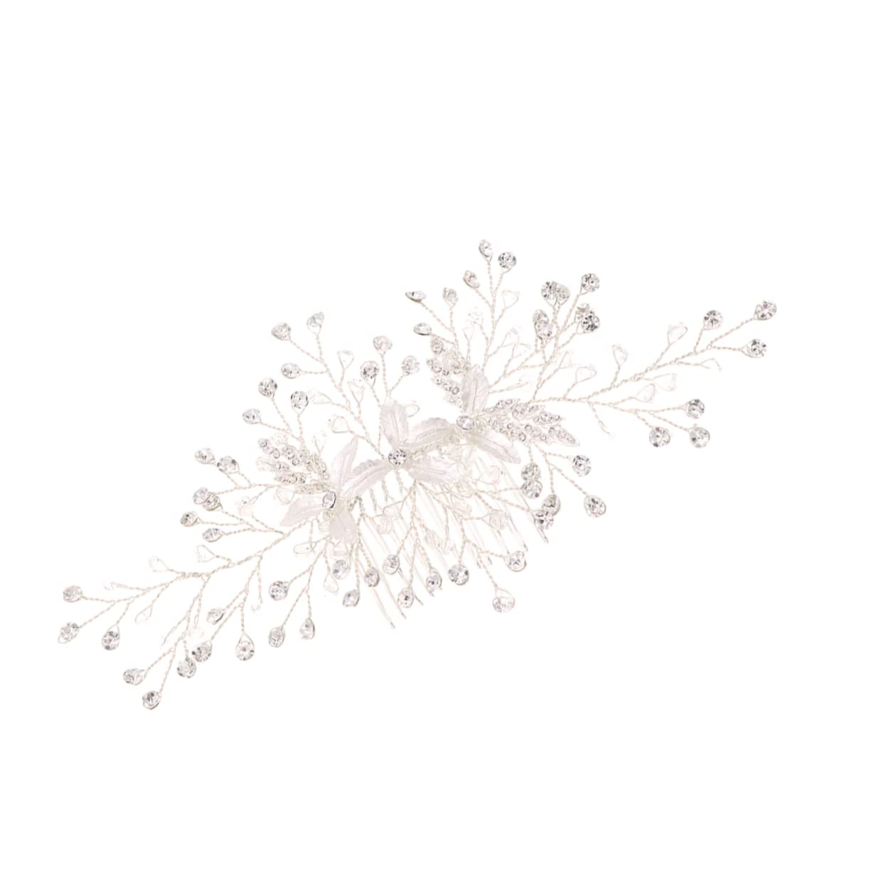 FOMIYES Silver Rhinestone Bridal Headband – Elegant Wedding Hair Accessories for Bride, Queen Crown Headdress & Hair Comb for Bridal Party, Prom, and Special Occasions