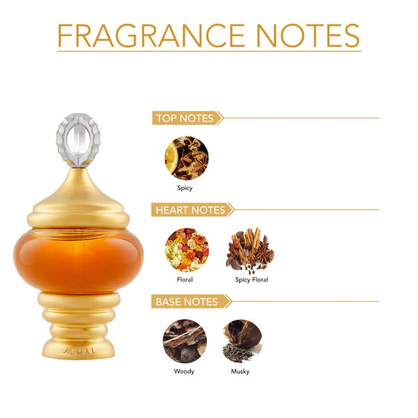 Ajmal 1001 Nights Perfume Oil - Authentic Arabian Fragrance for Women & Men (3ml/6ml/12ml) - Romantic Date Night, Special Occasion Gift, Evening Wear Scent