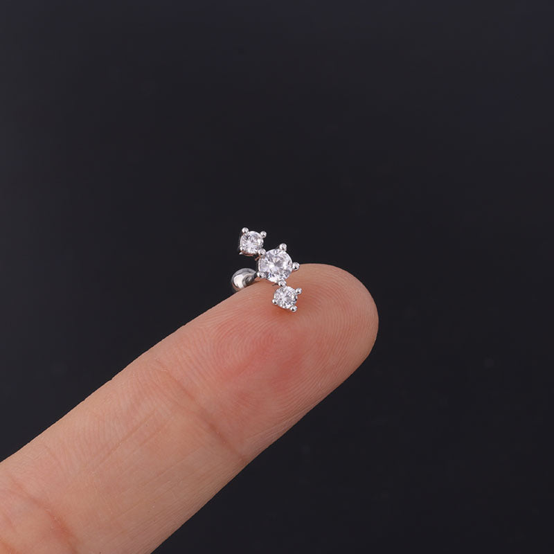 Tiny Cartilage Stud Earrings - Minimalist Bar Earrings for Women | HSPJ300 | Perfect for Everyday Wear, Parties & Gifts