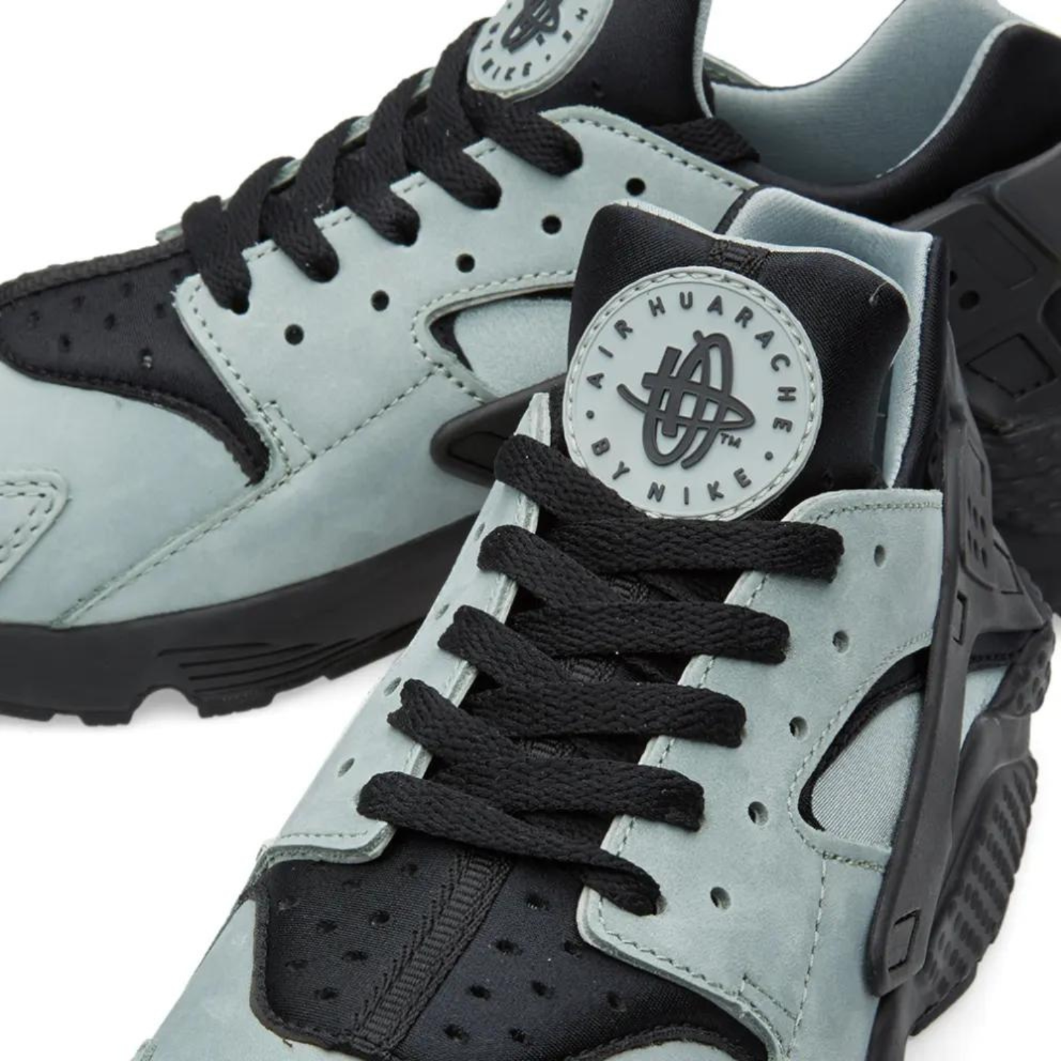 Nike Huarache Run Sneakers - Mica Green & Black Men's Running Shoes for Jogging, Gym & Casual Wear