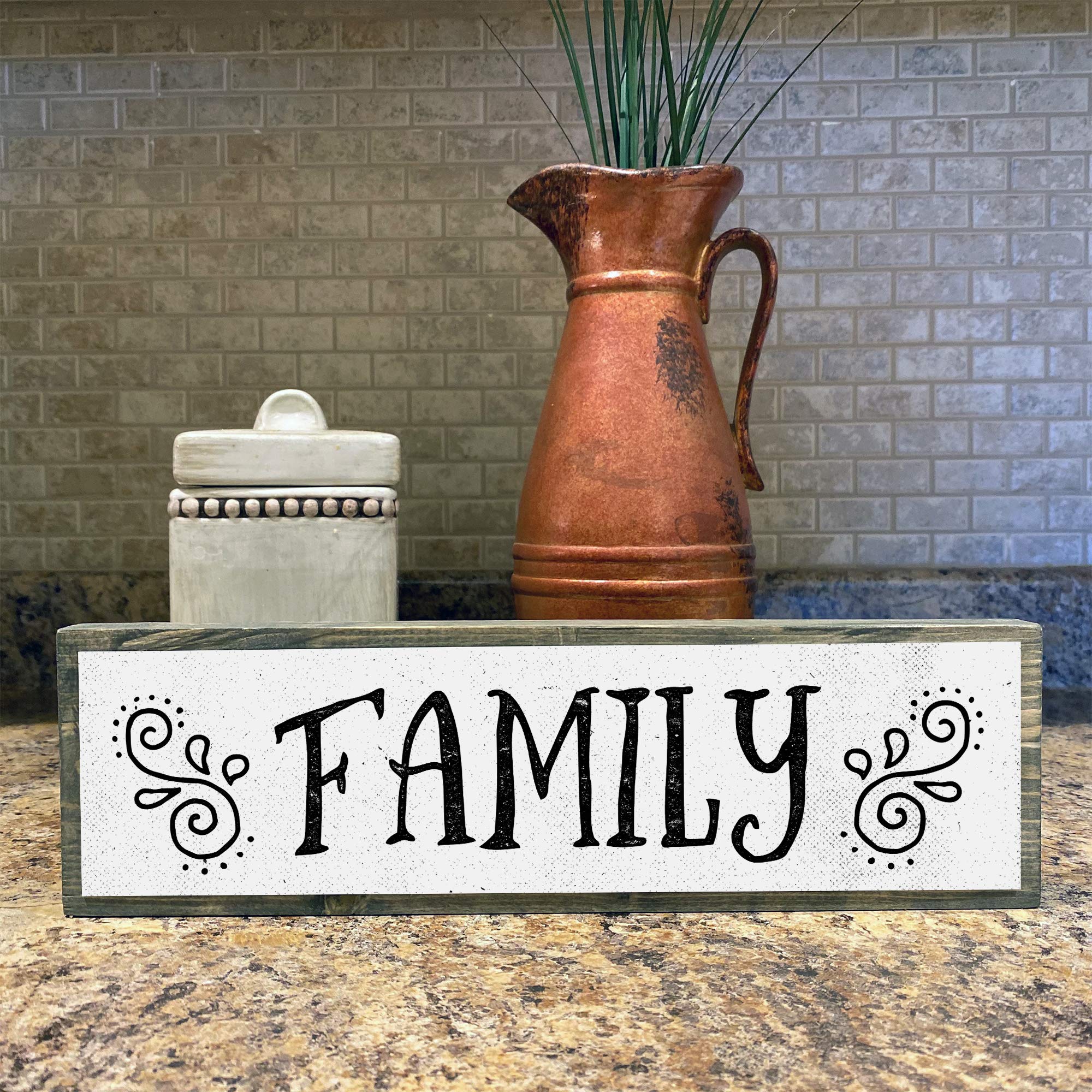 Custom Family Wood Signs - Medium Size with Metal Accents for Home Decor | Perfect for Living Room, Bedroom & Farmhouse Style