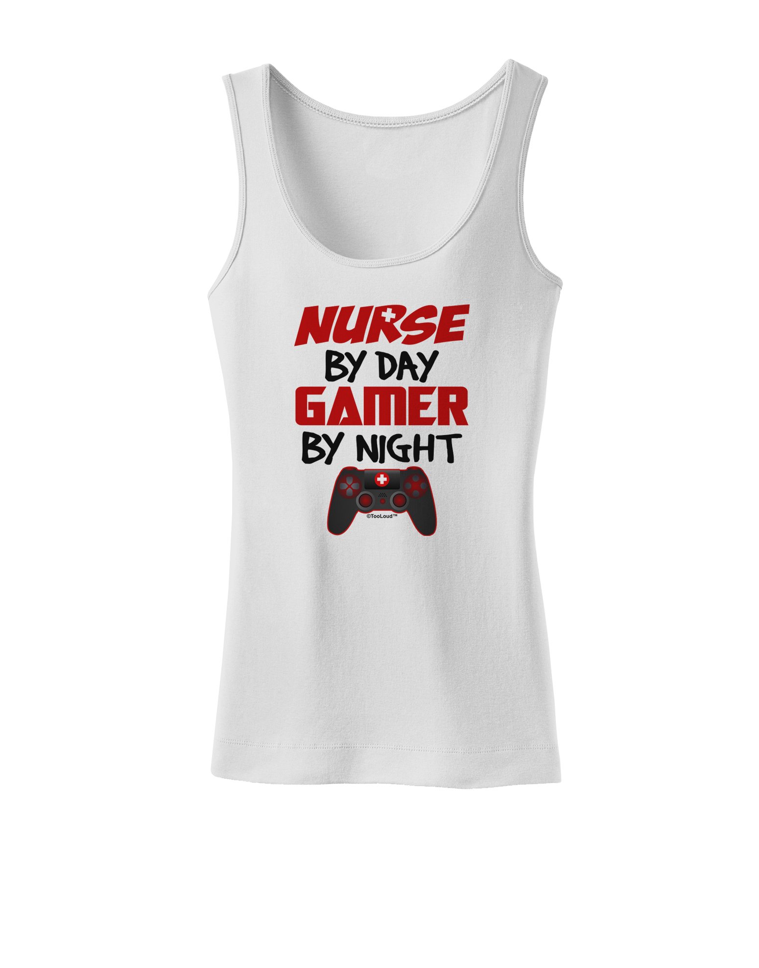 TOOLOUD Women's Petite Tank Top - Comfortable Nurse & Gamer Tee for Day & Night Wear - Perfect for Work, Gaming & Casual Outfits