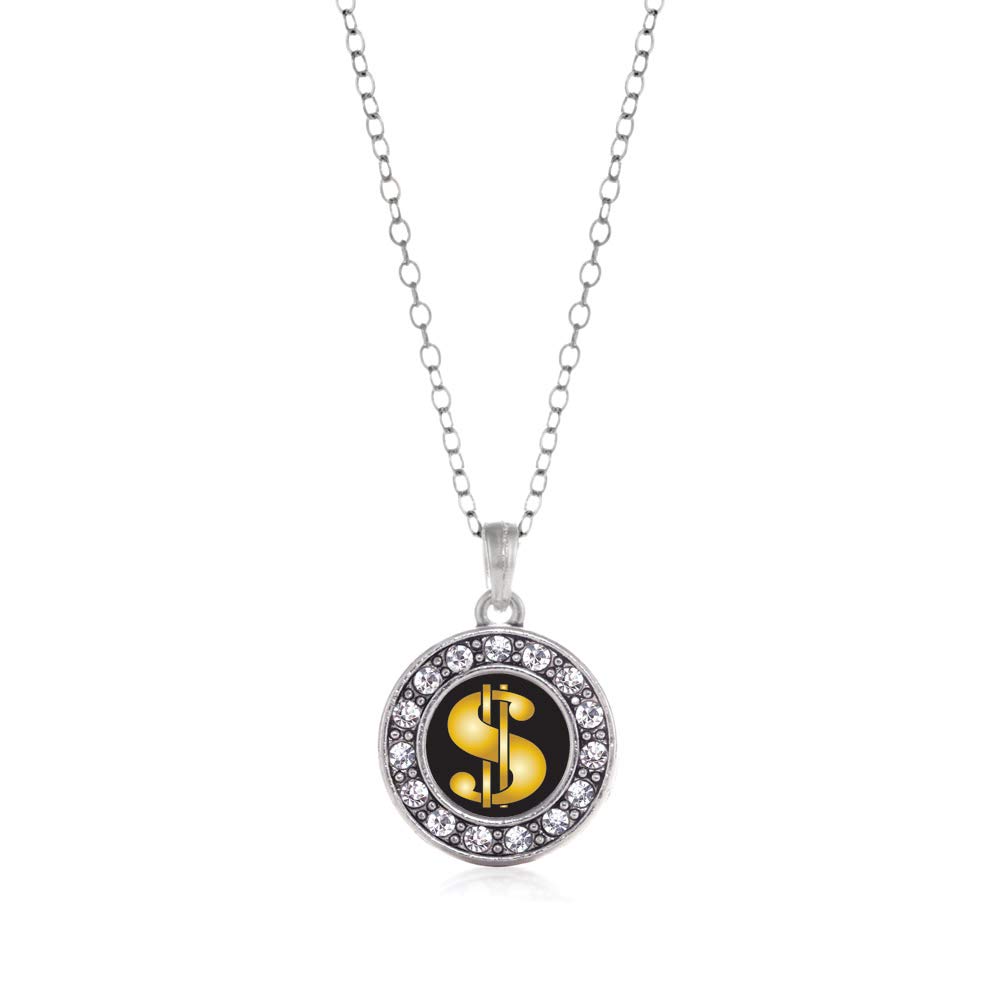 Inspired Silver - 18 Inch Sterling Silver Circle Charm Necklace with Cubic Zirconia Jewelry for Women, Elegant Layering Necklace for Everyday Wear, Gift for Her, Birthday, Anniversary, Valentine's Day