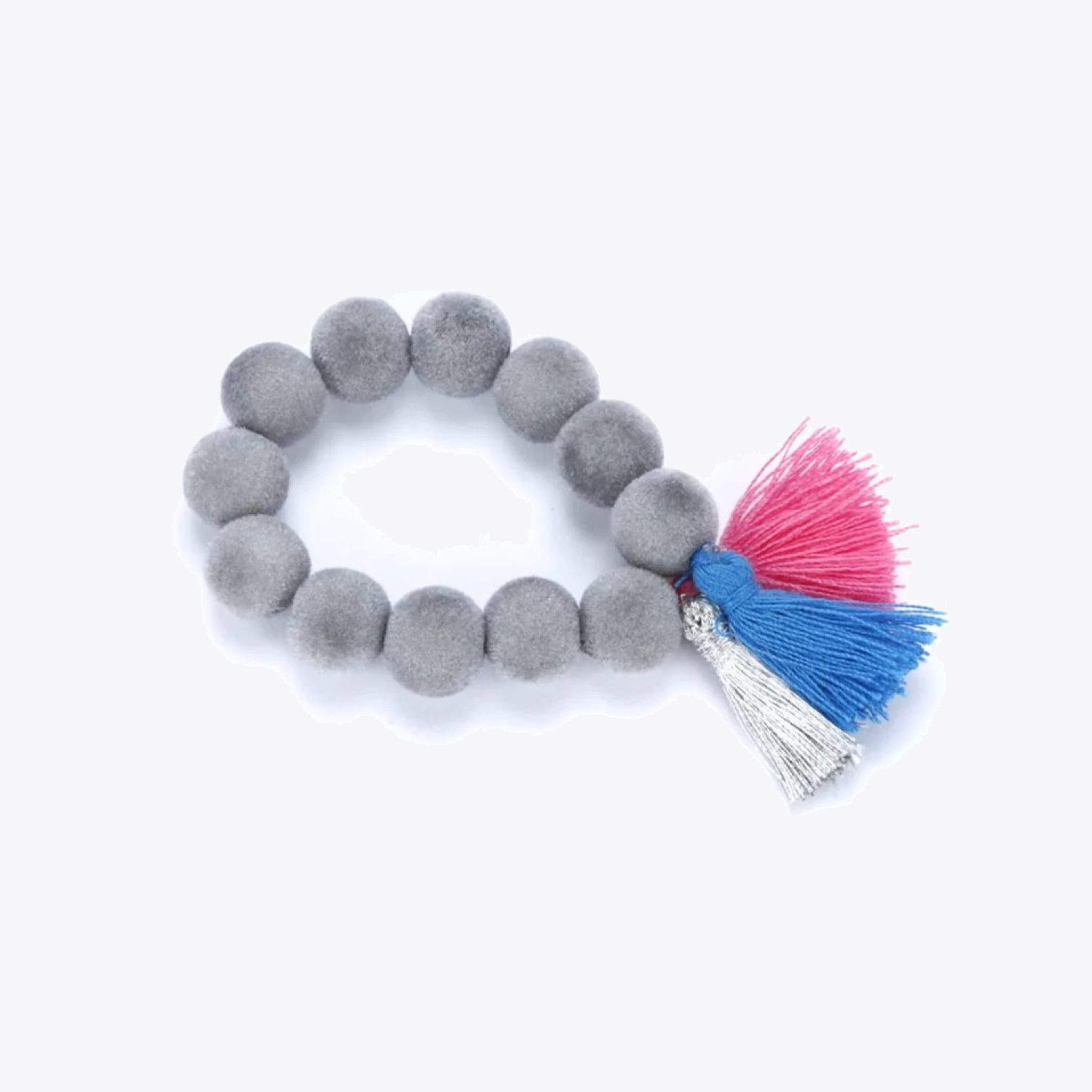 Stylish Grey Fuzz Bead Bracelet for Women - Trendy Boho Chic Accessory for Casual Wear, Parties & Gifts