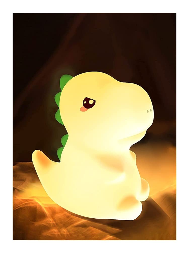 Dinosaur Galaxy Projector Night Light for Kids - Cute Silicone Dino Lamp with Battery, Perfect for Bedroom & Nursery - Ideal Gift for Toddler Boys & Girls - Create a Starlit Dinosaur Adventure at Bedtime