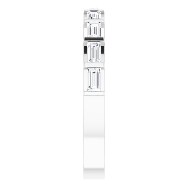 0.72 Carat Bar Set Baguette Cut Diamond Wedding Band for Women - Elegant Stackable Ring for Bridal, Anniversary & Special Occasions