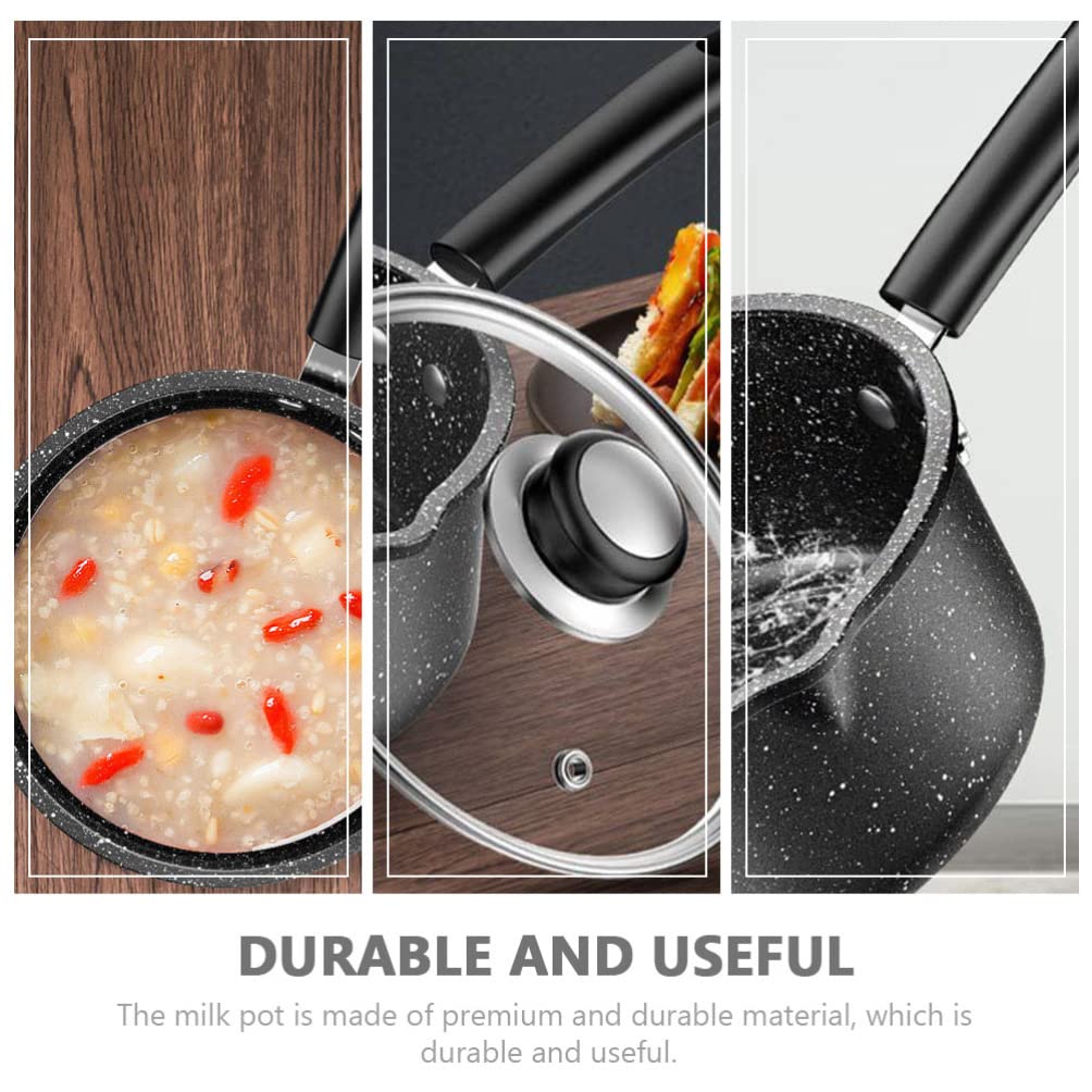 Premium Maifan Stone Cooking Pot Set - 1-Piece Breakfast Stockpot with Handle for Soup, Noodles & Food (Ideal for Home, Kitchen & Instant Meals)