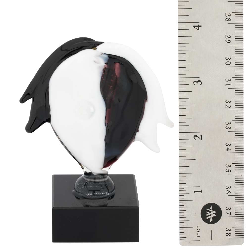 Authentic Murano Glass Picasso Woman Head Sculpture - Small Handmade Venetian Art for Home Decor & Gift