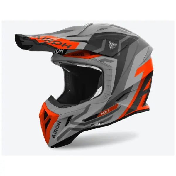 Airoh Aviator Ace 2 Ground Matt Orange Motorcycle Helmet - Lightweight & Durable for Street Riding & Racing | Perfect for Urban Commuting & Track Days