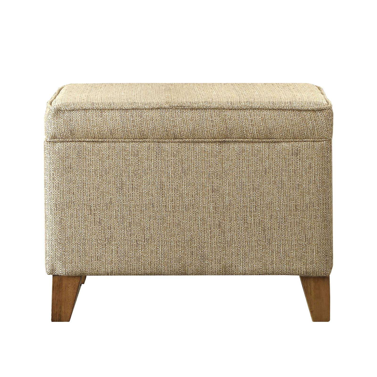 Benjara Brown Wooden Ottoman with Lift Top Storage - Versatile Coffee Table, Footrest, and Hidden Storage for Living Room, Bedroom, or Office