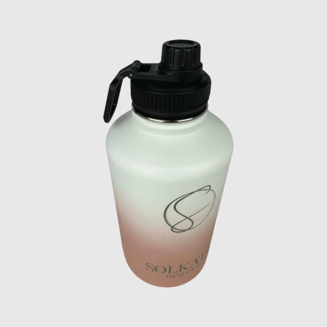 Premium Coral Pink Insulated Stainless Steel Water Bottle - 64oz (1.9L) Leak Proof, BPA Free - Perfect for Gym, Hiking, Travel & Outdoor Activities