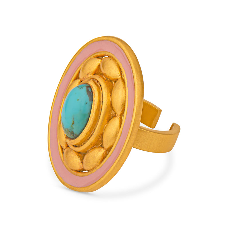 Portofino Turquoise Statement Ring for Women - Elegant Handmade Jewelry Gift for Birthday, Anniversary & Special Occasions | Boho Chic Fashion Accessory