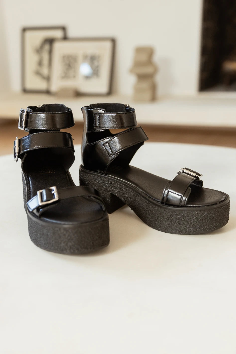 Alexia Black Platform Sandals for Women | Comfortable & Stylish Summer Shoes | Perfect for Beach, Vacation & Casual Outfits