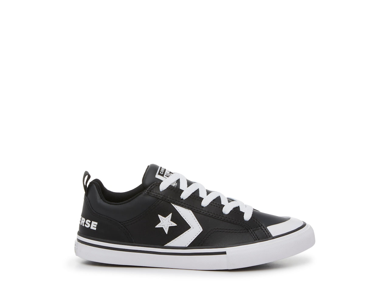 Converse Kids Pro Blaze Size 4-7 Black/White Sneakers - Comfortable & Stylish Shoes for School, Play & Everyday Wear