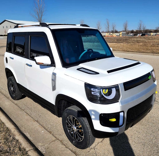 60V Electric Golf Cart LSV - 4 Door Coco Trooper with Rear Trunk Hatch | Black Demo Model | Perfect for Golf Courses, Resorts & Gated Communities