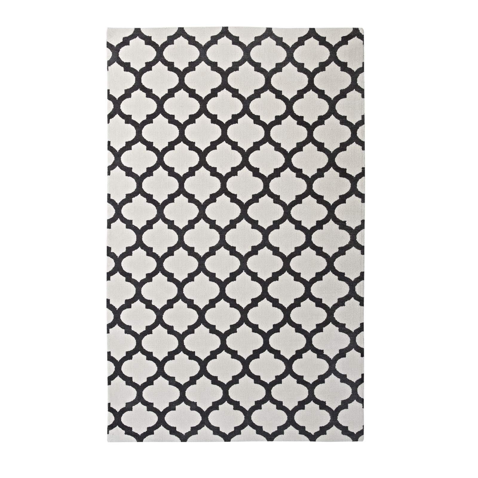 Modern Contemporary Living Room Area Rug - Soft Fabric Carpet in Multi-Gray Shades for Lounge, Bedroom & Home Decor