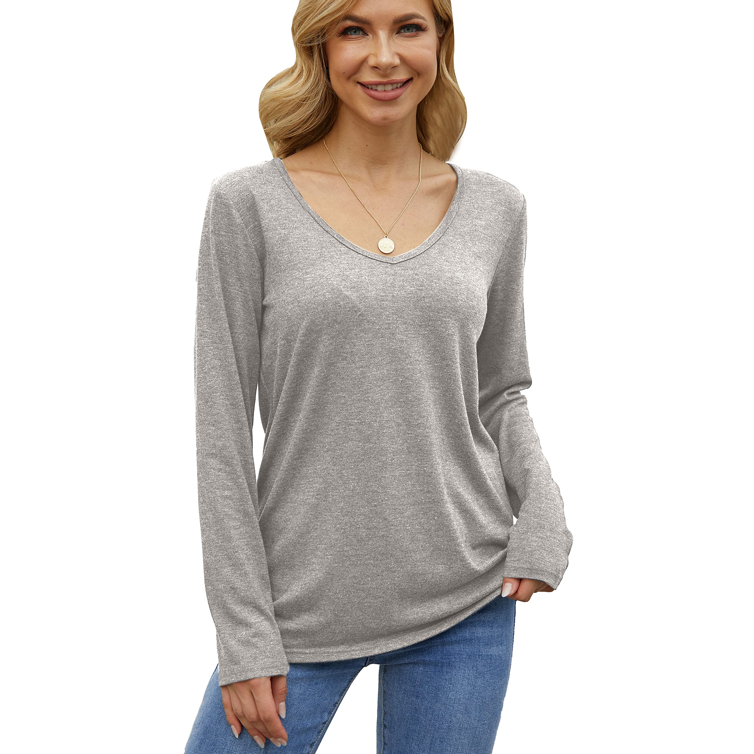 DULUTEE Women's Casual Short Sleeve Loose Fit T-Shirts - Comfortable Breathable Cotton Tee Tops for Everyday Wear, Workout, and Summer Outfits