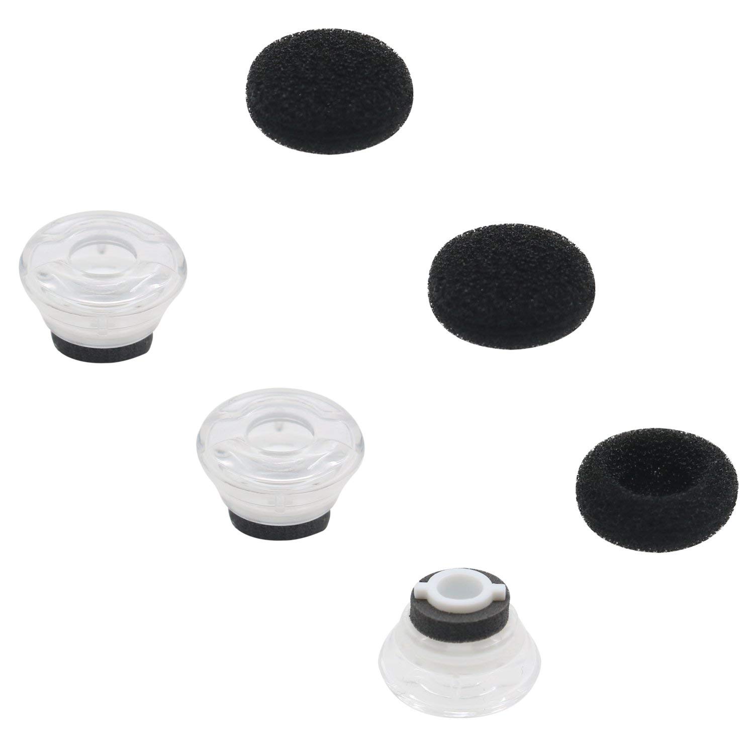 ALXCD Soft Gel & Foam Ear Tips for Voyager Legend Headset - 3 Pairs Gel Eartips + 3 Pairs Foam Covers (Size S) - Perfect for Comfortable Noise Isolation During Calls, Gaming & Music Listening