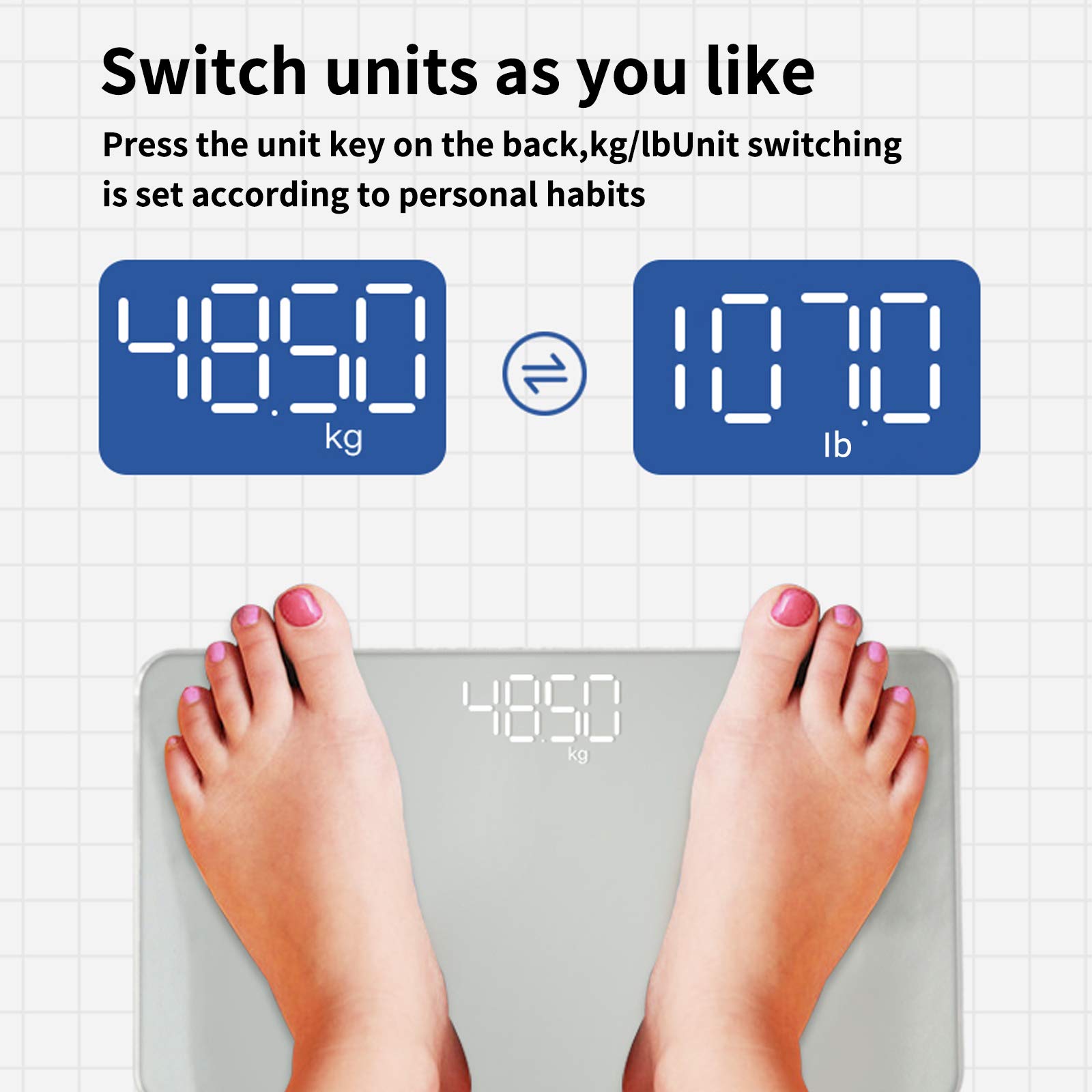Venugopalan Digital Travel Scale - Portable Body Weight Scale with Bathroom Mirror & Tape Measure | Mini Electronic Health Monitor for Home, Gym & Travel | Includes Battery