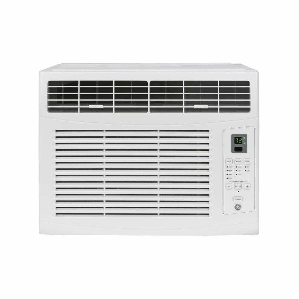 GE 6,000 BTU Window Air Conditioner with Remote - Cools 250 Sq.Ft - White (AHTE06AA) - Perfect for Bedrooms, Dorm Rooms & Small Offices