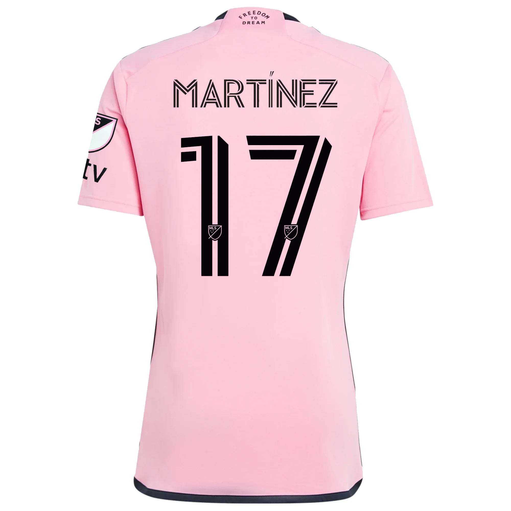 Adidas Inter Miami CF 2024/25 Home Jersey with MLS & Apple TV Patches - Easy Pink - Authentic Soccer Jersey for Men - Perfect for Match Day & Fan Support