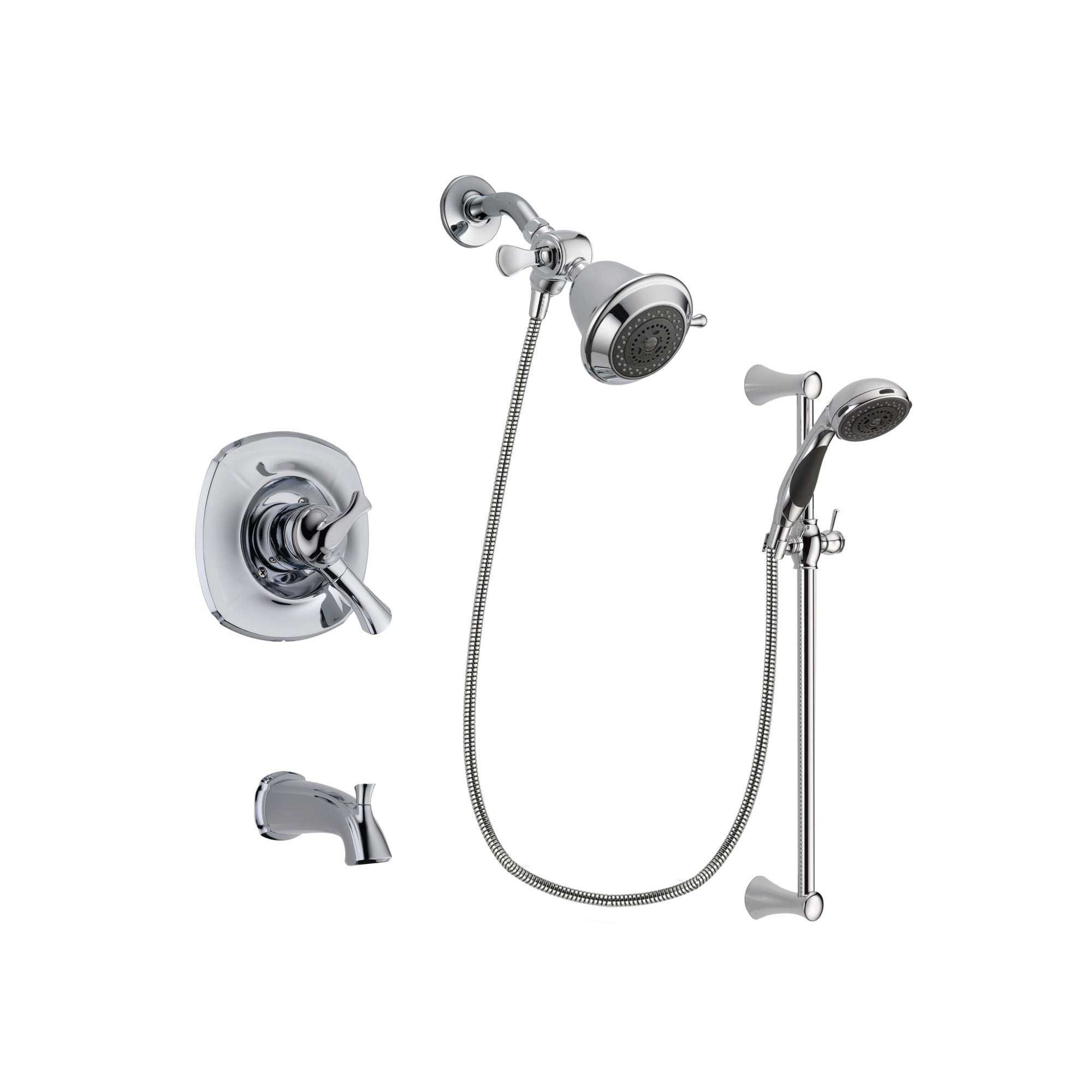 Delta Addison Chrome 3-Handle Tub and Shower Faucet System with Hand Shower DSP0725V - Perfect for Bathroom Renovation & Spa-Like Shower Experience