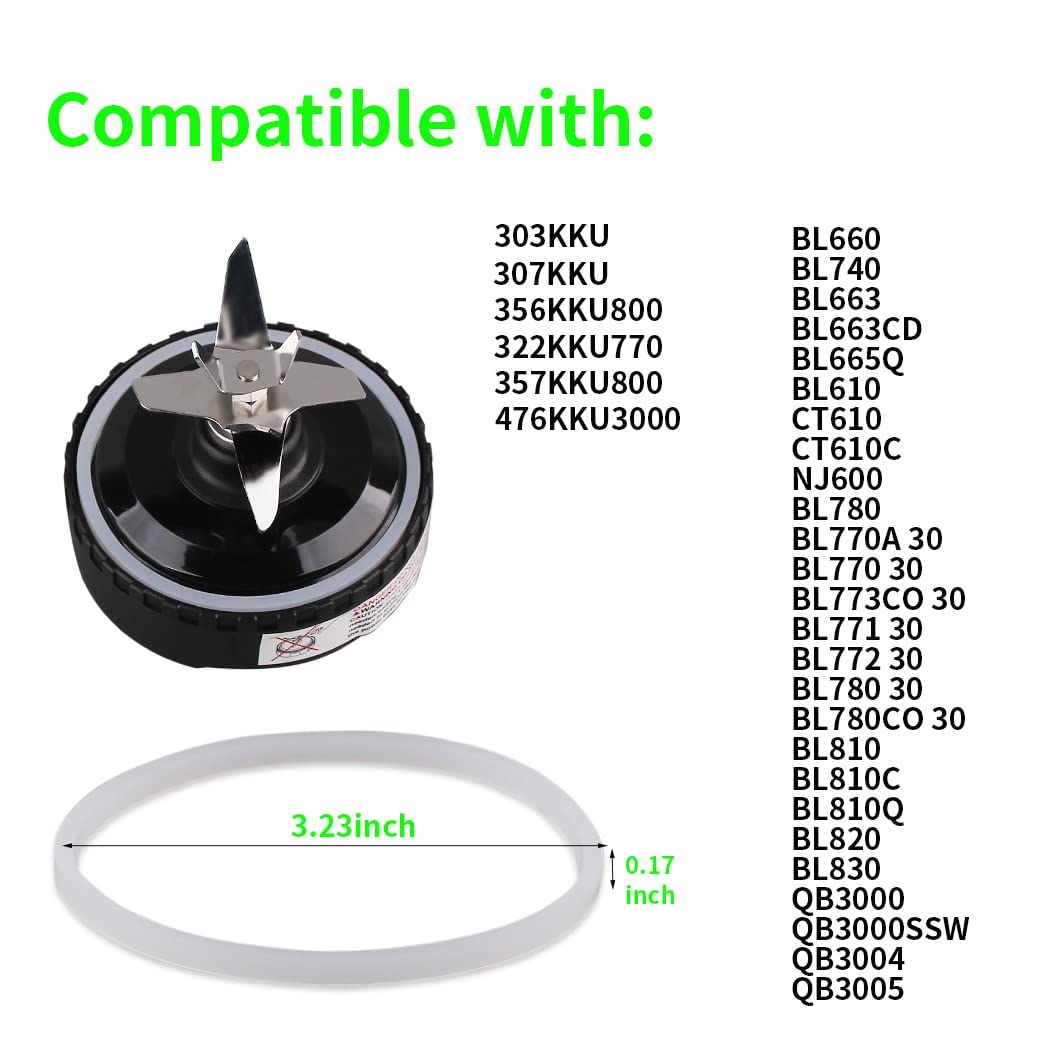Ninja Blender Replacement Rubber Gasket Sealing Ring (4pcs) - Perfect for Smoothie & Food Processing