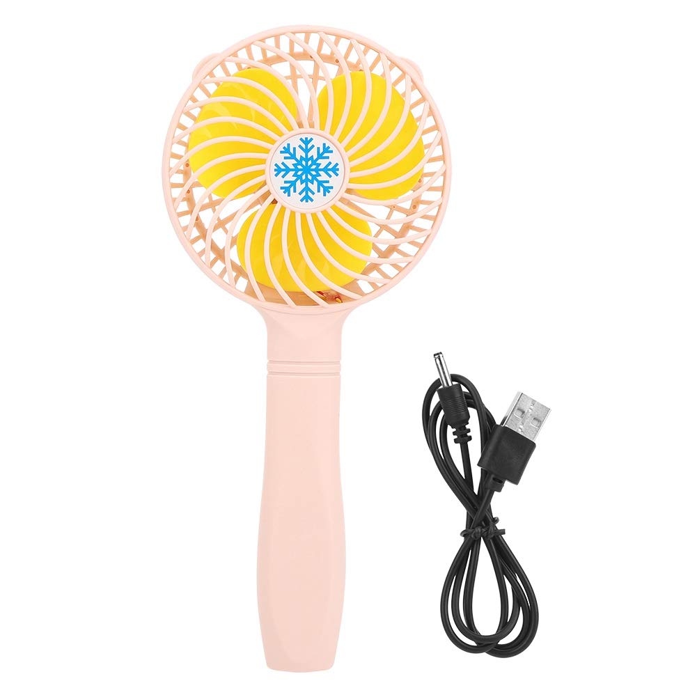 Portable Mini Fan with Dual Motor - Powerful Handheld Personal Fan for Women & Men | USB Rechargeable, Cute Rose Design | Perfect for Office, Travel, Gym & Home Use